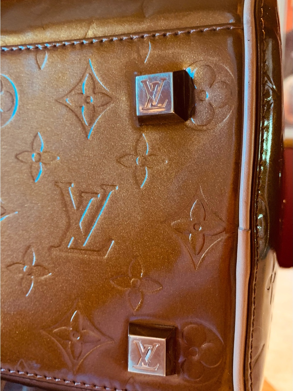 Louis Vuitton Authentic Vintage Copper Patent Tompkins Verified COA Legitgrails - Picture 10 of 15
